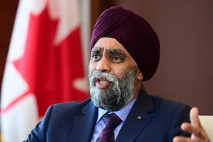 Bộ trưởng Quốc phòng Canada Harjit Sajjan. Ảnh: THE CANADIAN PRESS/SEAN KILPATRICK