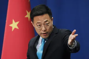 Người phát ngôn Bộ Ngoại giao Trung Quốc Triệu Lập Kiên. Ảnh: REUTERS