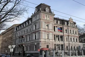 Đại sứ quán Nga tại Riga (Latvia). Ảnh: TASS