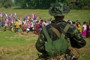 Ông Vương Nghị kỳ vọng sự 'hạ cánh' cho khủng hoảng Myanmar. Ảnh: AFP
