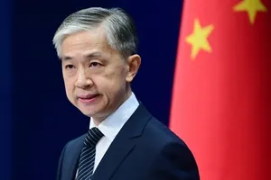 Người phát ngôn Bộ Ngoại giao Trung Quốc Uông Văn Bân. Ảnh: TWITTER