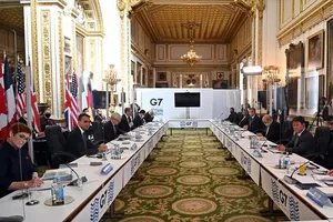 Các quốc gia thành viên của nhóm G7 tại cuộc họp ở London, Anh ngày 5-5. 