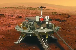 Trung Quốc đáp thành công tàu thám hiểm lên bề mặt Sao Hỏa. Ảnh: WEIBO