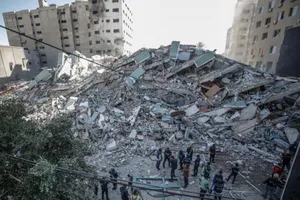 Cảnh tượng hoang tàn sau các cuộc giao tranh giữa Israel và Hamas.