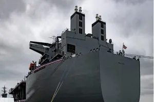 Căn cứ di động viễn chinh USS Miguel Keith của Mỹ. Ảnh: US NAVY