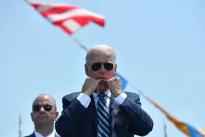 Tổng thống Mỹ Joe Biden tại buổi lễ khai giảng Học viện Cảnh sát biển tại tiểu bang Connecticut hôm 19-5. Ảnh: AFP