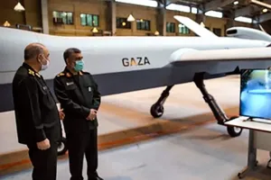 Iran ra mắt máy bay không người lái mới mang tên 'Gaza'. Ảnh: AFP