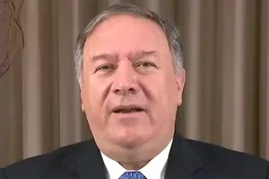Cựu Ngoại trưởng Mỹ Mike Pompeo trả lời phỏng vấn của đài Fox News hôm 29-5. Ảnh: FOX NEWS