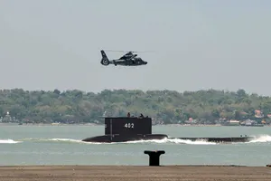 Tàu ngầm KRI Nanggala-402 của hải quân Indonesia bị chìm sau cuộc tập trận hồi tháng 4 ở ở ngoài khơi đảo Bali. Ảnh: AFP