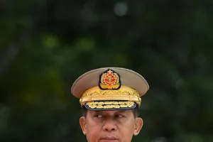 Thống tướng Min Aung Hlaing. Ảnh: AFP