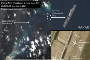 Cảnh báo việc Trung Quốc đưa nhiều tàu, máy bay giám sát đến đá Chữ Thập