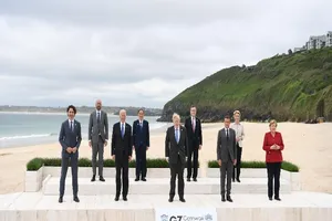 Lãnh đạo các nước G7. Ảnh: THE NEW YORK TIMES 