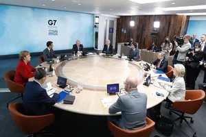 Lãnh đạo các nước G7 nhóm họp. Ảnh: EUROPEAN COUNCIL
