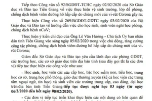 Tiền Giang cho học sinh nghỉ thêm 3 ngày để tránh Corona