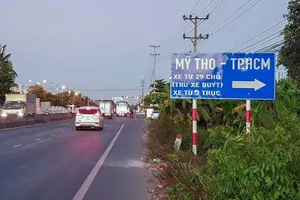 Cấm xe tải từ 3 trục và xe khách từ 29 ghế vào thị xã Cai Lậy