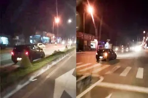 Cần Thơ: Công an xác minh clip ô tô đi ngược chiều