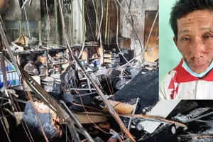 Vào trụ ATM trong ngân hàng đốt gây cháy dữ dội