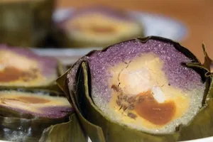 Bánh tét lá cẩm - phong vị ngày Tết đậm chất miền Tây