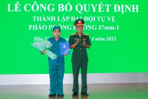 Thành lập Đại đội tự vệ Pháo phòng không tại Công ty Điện lực Hậu Giang