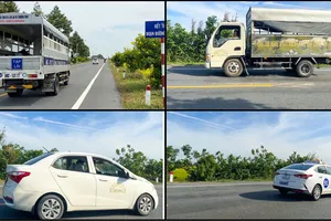 Xe tập lái ‘dày đặc’ trên Quốc lộ 61C