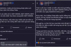 Đồng Tháp sẽ xác minh các biển số xe 'siêu đẹp' ở huyện Cao Lãnh