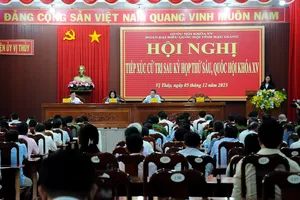 Phó Chủ tịch Thường trực Quốc hội Trần Thanh Mẫn tiếp xúc cử tri Hậu Giang 