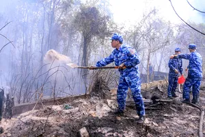 Vùng Cảnh sát biển 4 kịp thời dập đám cháy lớn ở Phú Quốc