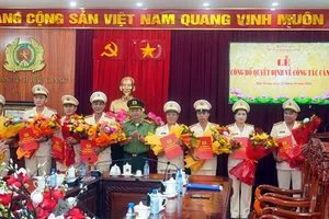 Công an tỉnh Hậu Giang điều động 8 cán bộ cấp phòng và tương đương