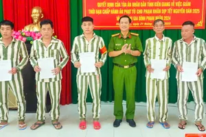 8 phạm nhân Trại tạm giam Công an tỉnh Kiên Giang được giảm án dịp Tết Nguyên đán 