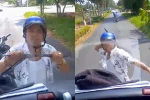 Tạm giữ hình sự người đập phá xe tải vì không cho vượt 