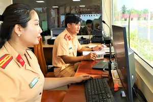 Công an tỉnh Hậu Giang tổ chức kỳ sát hạch lái xe đầu tiên