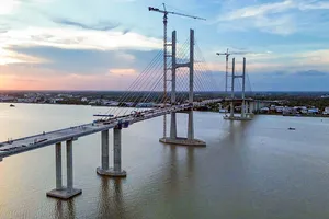 Dự án cầu Rạch Miễu 2 đang vượt tiến độ