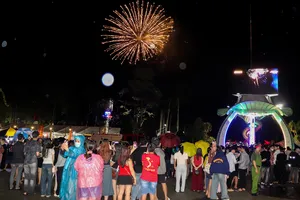 TP Cần Thơ: Đông đảo người dân thưởng thức pháo hoa mừng Quốc khánh 2-9