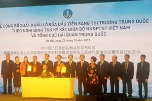 Công bố xuất khẩu lô sữa chính ngạch đầu tiên sang Trung Quốc