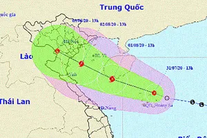 Áp thấp nhiệt đới đang ở trên vùng biển quần đảo Hoàng Sa