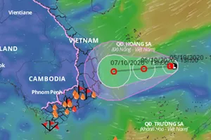 Áp thấp nhiệt đới gây mưa lớn khu vực miền Trung 