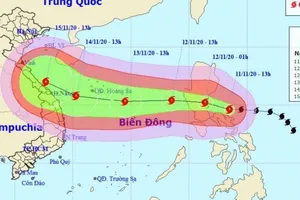 Bão Vamco giật cấp 15 đang đi nhanh vào Biển Đông