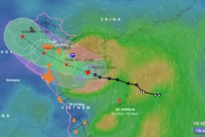 Đêm nay, tâm bão KOGUMA sẽ nằm ở vùng biển từ Hải Phòng đến Nghệ An
