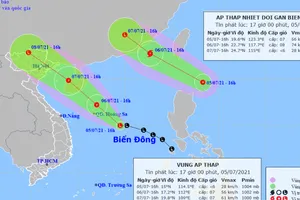 Khả năng 2 cơn áp thấp nhiệt đới sẽ vào Biển Đông, 1 mạnh thành bão