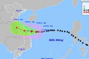 Bão số 5 cách bờ biển Quảng Trị-Quảng Nam khoảng 230 km