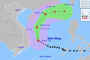 Bão số 9 giật trên cấp 17 cách Bình Định - Phú Yên khoảng 230km