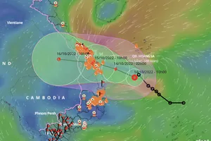 Áp thấp nhiệt đới trên Biển Đông đã mạnh lên, thành bão số 5