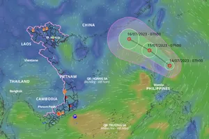 Tối nay, áp thấp nhiệt đới sẽ đi vào biển Đông