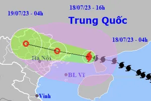 Bão số 1 đã vào vịnh Bắc Bộ, giảm cấp, tiến về vùng biển phía Bắc Quảng Ninh