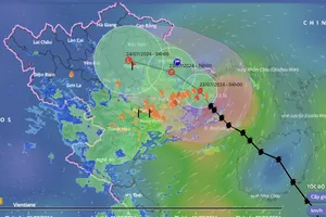 Bão số 2 đang ở trên biển Quảng Ninh - Hải Phòng