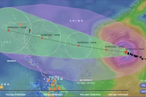 Bão số 3 sẽ đạt cấp siêu bão khi vào đảo Hải Nam, sau đó đổ bộ vào vịnh Bắc Bộ