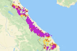 Cảnh báo mức rất cao ở nhiều xã miền Trung về lũ quét, sạt lở đất