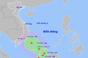 Biển Đông đang xuất hiện áp thấp nhiệt đới