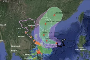 Bão số 1 có thể gây ra đợt mưa lớn ở các tỉnh miền Trung