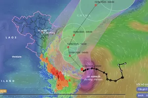 Bão số 1 đang mạnh lên, Huế, Đà Nẵng, Quảng Nam mưa rất to